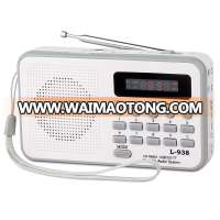 guangdong hot sale cheap white portable usb TF card mp3 player speaker FM radio speakers box